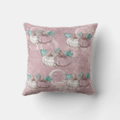 ビューティフルピンクパンプキンパッチグリッター秋 クッション (裏面)