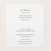 ビューティフルピンクピアノミュージシャンパフォーマ先生 名刺 (内部フラット)