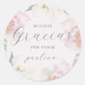 ビューティフルピンクフローラクインセアニラグラシアス名 ラウンドシール (正面)