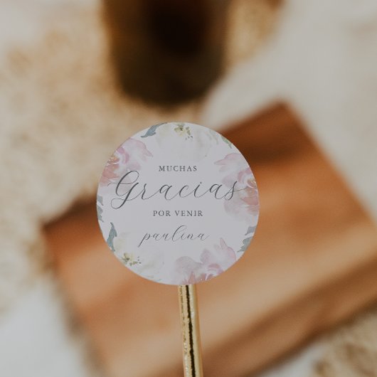 ビューティフルピンクフローラクインセアニラグラシアス名 ラウンドシール