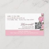 ビューティフルピンクフローラモノグラムロマンス作家 名刺 (裏面)