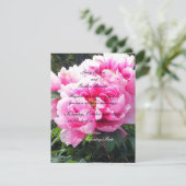 ビューティフルピンクプオーニー結婚式招待状 招待状 (スタンド正面)