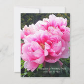 ビューティフルピンクプオーニー結婚式招待状 招待状 (裏面)