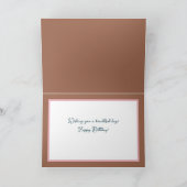 ビューティフルピンクローズかわいらしフローラブーケ誕生日 カード (内部)