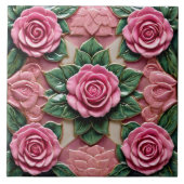 ビューティフルピンクローズコレクシ人気があるョン タイル (正面)