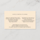 ビューティフルピンクローズ結婚ズイベントプランナー 名刺 (裏面)