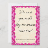 ビューティフルピンクローズ結婚式招待状 招待状 (正面)