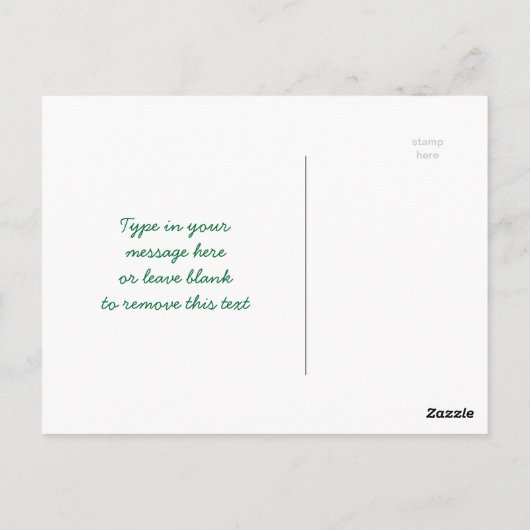 ビューティフルピンクロータスバドフラワーグリーンリーフブロッサム ポストカード (裏面)