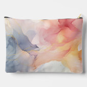 ビューティフルピンク抽象芸術ウィメンズ アクセサリーポーチ (裏面)