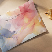 ビューティフルピンク抽象芸術ウィメンズ アクセサリーポーチ