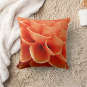 ビューティフルピーチカラーダリアフラワー花びら クッション (ブランケット)