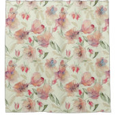 ビューティフルピーチフローラ シャワーカーテン (正面)