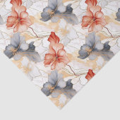 ビューティフルピーチブルーフローラ 薄葉紙 (詳細)