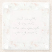 ビューティフルピーチレッドフローラロマン結婚ティーズ ガラスコースター (裏面)