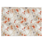 ビューティフルピーチレッドホワイトフローラ ラージペーパーバッグ (裏面)