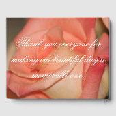 ビューティフルピーチ結婚バラズゲストブック ゲストブック (裏面)