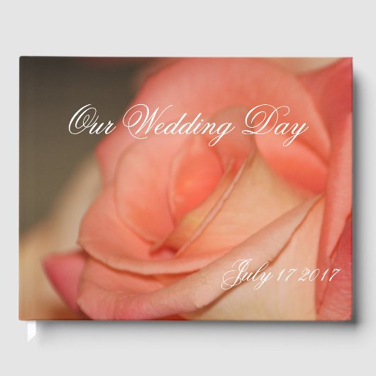 ビューティフルピーチ結婚バラズゲストブック ゲストブック (正面)