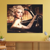 ビューティフルピープルレトロウーマン入りコンバーチブル キャンバスプリント (インサイチュ (リビング))