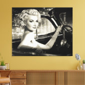 ビューティフルピープルレトロウーマン入りコンバーチブル キャンバスプリント (インサイチュ (リビング))