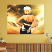 ビューティフルピープルレトロフライト付き添い人キャンバスアート キャンバスプリント (インサイチュ (リビング))