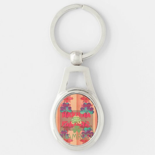 ビューティフルファンタフェミニンスティックデザインセントパトリック キーホルダー (正面)