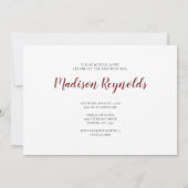 ビューティフルファームヴィネヤード誕生日 招待状 (裏面)