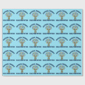 ビューティフルフィジカルセラピストブルー誕生日 ラッピングペーパー (フラット)