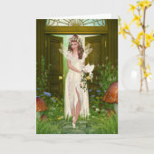 ビューティフルフェアリーすべての行事のグリーティングカード カード (黄色い花)