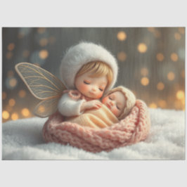 ビューティフルフェアリーとベビーファンタジーアートティッシュペーパー 薄葉紙