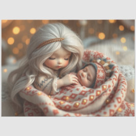 ビューティフルフェアリーとベビーファンタジーアートティッシュペーパー 薄葉紙