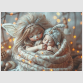 ビューティフルフェアリーとベビーファンタジーアートティッシュペーパー 薄葉紙