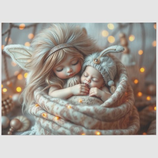 ビューティフルフェアリーとベビーファンタジーアートティッシュペーパー 薄葉紙 (正面)