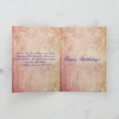 ビューティフルフェアリードリームスヴィンテージ誕生日 カード (内部)