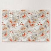 ビューティフルフェミニンピーチレッドフローラ ジグソーパズル (横)