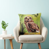 ビューティフルフクロウ装飾用クッション クッション (椅子)