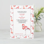 ビューティフルフラミンゴ結婚式招待状 招待状 (スタンド正面)