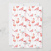 ビューティフルフラミンゴ結婚式招待状 招待状 (裏面)