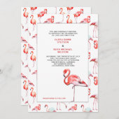 ビューティフルフラミンゴ結婚式招待状 招待状 (正面/裏面)