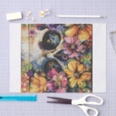 ビューティフルフラワースカル4 薄葉紙 (クラフト)