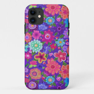 ビューティフルフラワーズボホスタイル iPhone 11 ケース