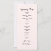 ビューティフルフラワーズ結婚式 プログラム (裏面)