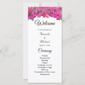 ビューティフルフラワーズ結婚式 プログラム (正面)