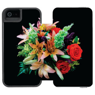 ビューティフルフラワーズ装飾用クッション iPhone SE/5/5sウォレットケース