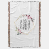 ビューティフルフラワーズ詩篇91ブランケット スローブランケット (正面縦)