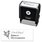 ビューティフルフラワーブランチヴィンテージ名帳プレート セルフインキングスタンプ (インサイチュ)