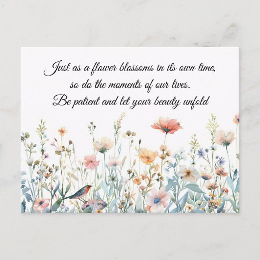 ビューティフルフラワー開花 ポストカード (正面)