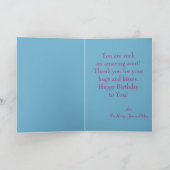 ビューティフルフローラハッピーバースデー叔母写真 カード (内部)