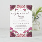 ビューティフルフローラブルゴーニュ婚約パーティ 招待状 (スタンド正面)