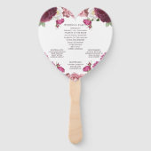 ビューティフルフローラブルゴーニュ結婚式 プログラム ハンドファン (裏面)