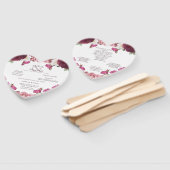 ビューティフルフローラブルゴーニュ結婚式 プログラム ハンドファン (組立なし)